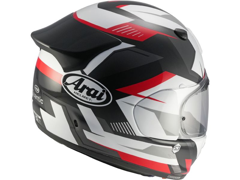 Arai Quantic Supra Motorradhelm (Schwarz/Weiß/Rot)