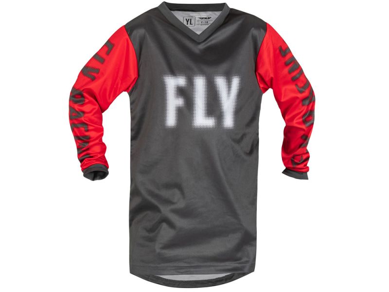 FLY Racing F-16 Cross Jersey Jugendliche (grau / rot)