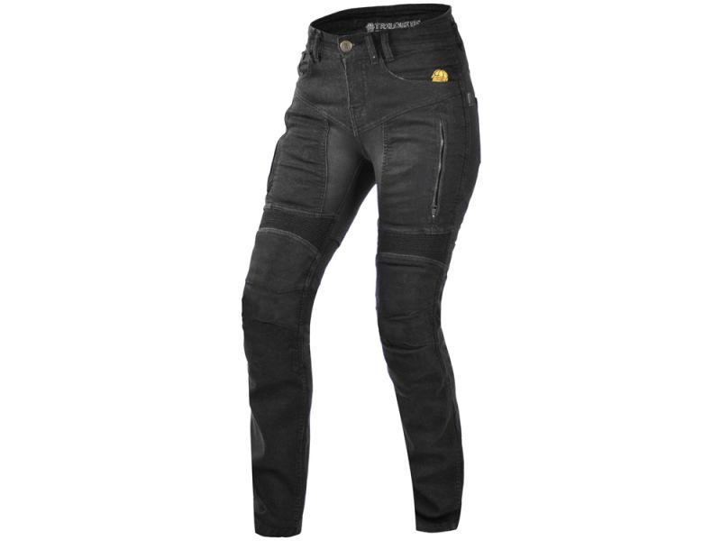 Trilobite Parado Slim Fit Motorradjeans Damen Lang (schwarz)