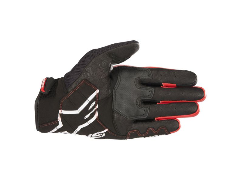 Luvas de motocicleta Alpinestars Honda SMX-2 Air Carbono V2 homens (preto / vermelho)