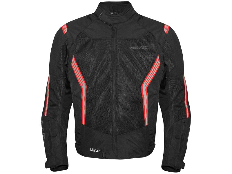 Germot Mistral Motorrad Textiljacke Mesh-Blouson (schwarz/rot)