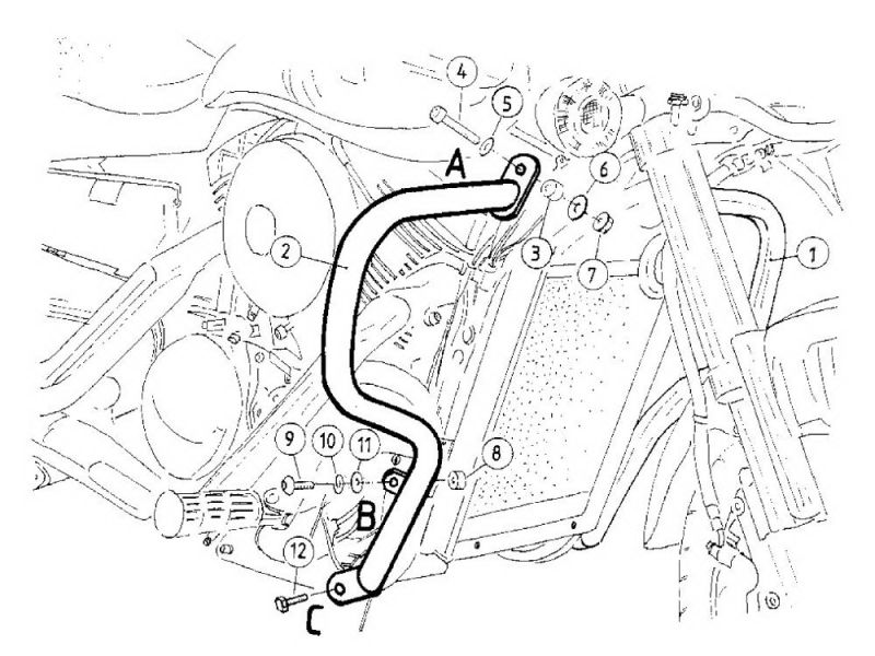 Hepco & Becker Crash bar Suzuki M 1600 Intruder / VZ 1600 Marauder