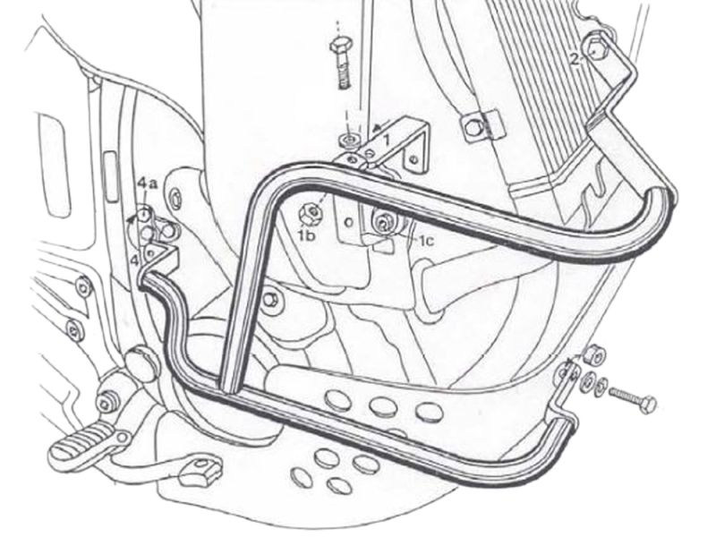 Hepco & Becker Crash bar Honda XRV 650 / 750 Africa Twin (preto 1988-1992)