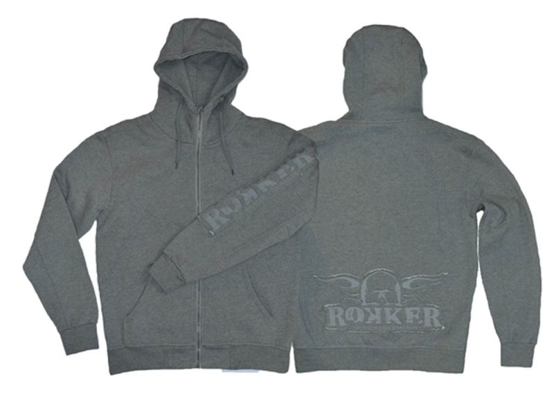rokker Zip Hoodie (cinzento)