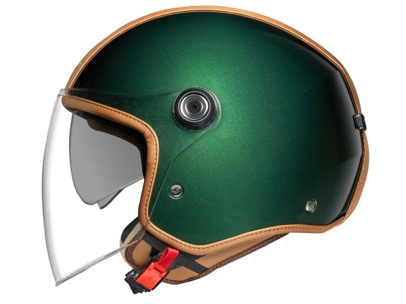 Nexx Y.10 Midtown Motorrad Jethelm mit Visier (grün / camel)