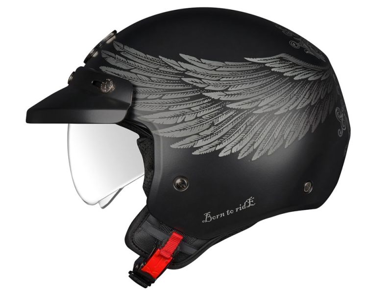 Nexx Y.10 Eagle Rider Motorrad Jethelm mit Visier (schwarz / grau)
