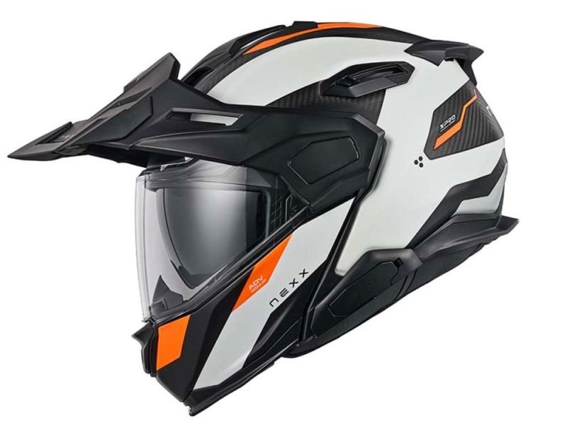 Nexx X.LFC Terra MT Motorrad Klapphelm (weiß / orange)