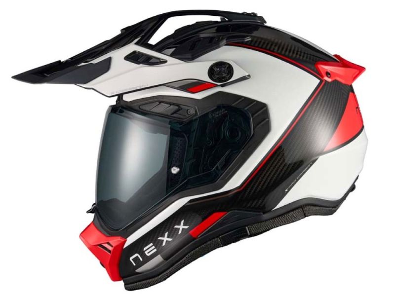 Nexx X.Rally Motorrad Integralhelm (weiß / rot)