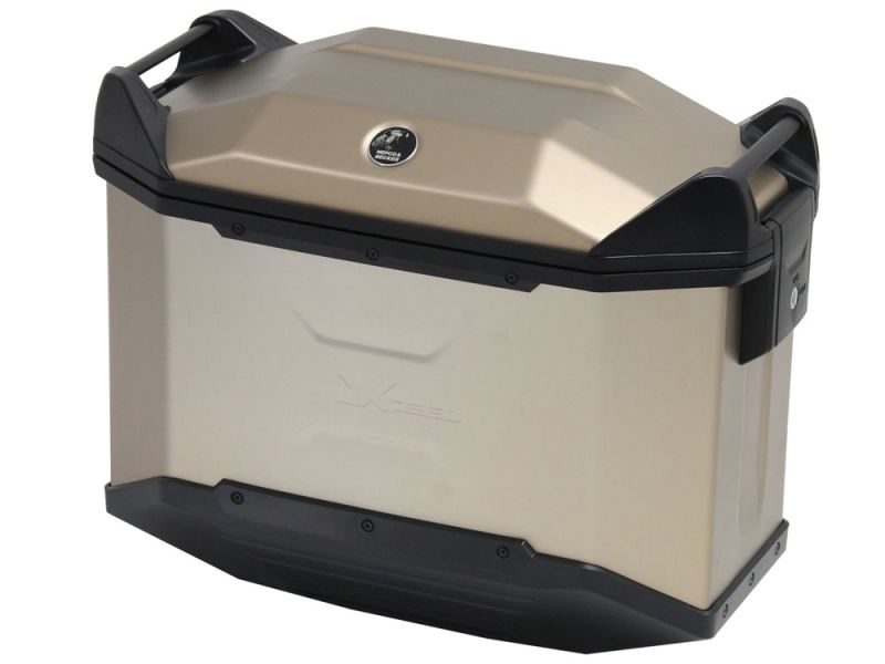 Hepco & Becker XCEED 38 Mala lateral de motocicleta (titânio / esquerda)