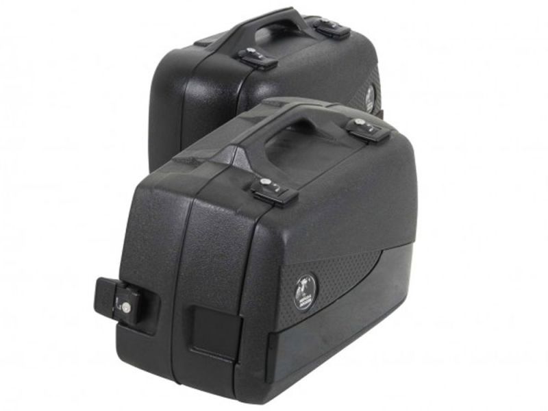 Hepco & Becker Conjunto de cesto lateral de motocicleta Junior Flash 30 / 40 (preto)