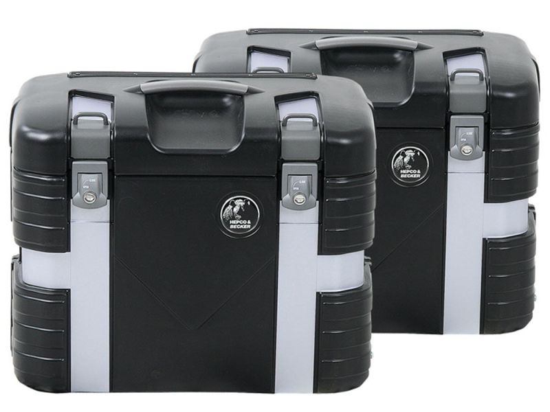 Hepco & Becker Conjunto de Mala Lateral de Motos Gobi (edição preta)