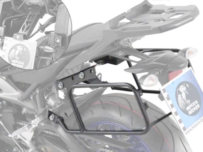 Hepco & Becker Porta-bandejas com porta-bandejas Yamaha MT-09 (2013-2015 antracite) para ponte do equipamento original