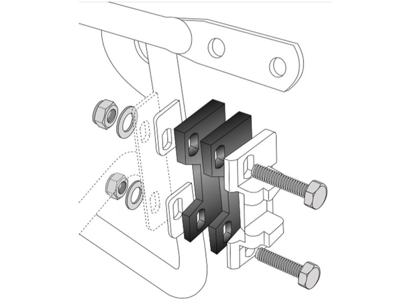 Hepco & Becker Adaptador de Alu com placa inclinada para caixa de Alu