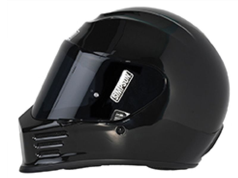 Simpson Speed Motorrad Integralhelm (schwarz / metall)