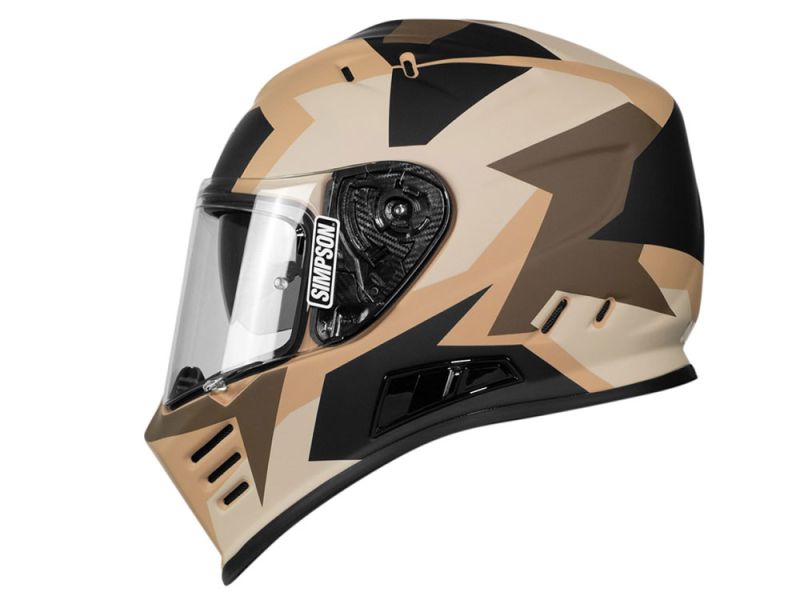 Simpson Venom Motorrad Integralhelm (panzer tan / braun)