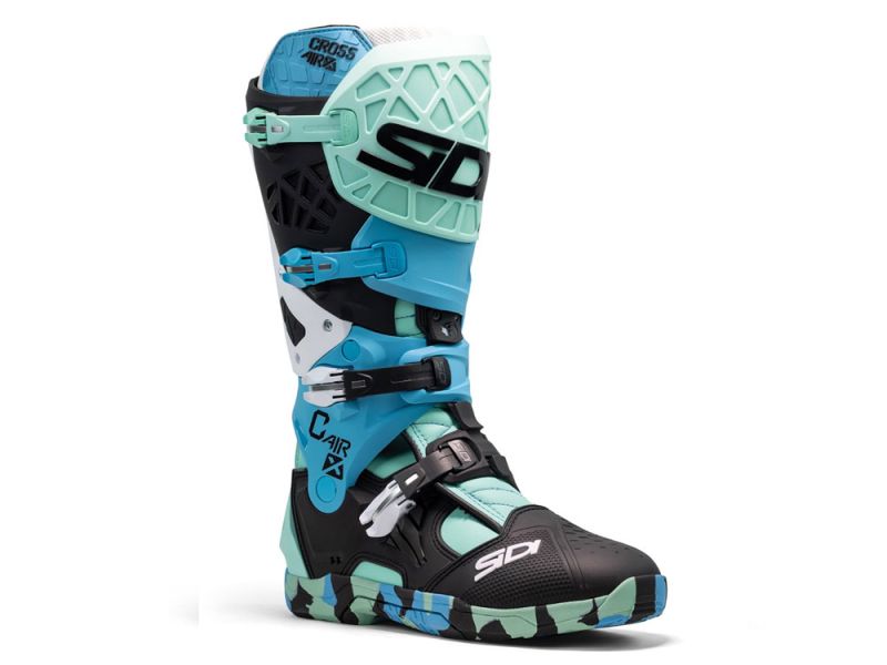 Sidi Crossair X Motorradstiefel (messy / cyan)