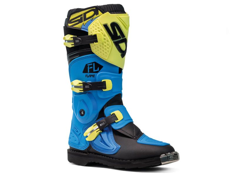 Sidi Flame Motorradstiefel Kids (hellblau / lime / schwarz)