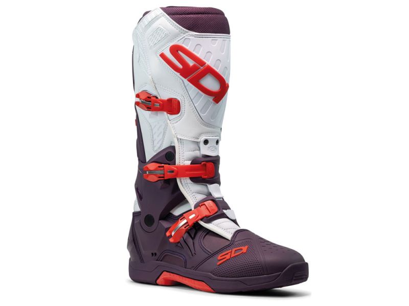 Sidi Crossair Motorradstiefel (weinrot / weiß)