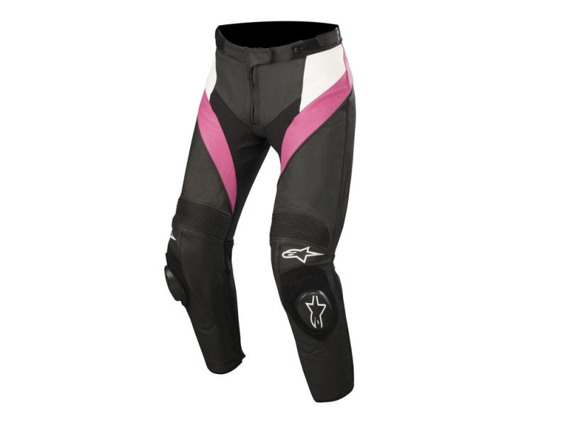 Alpinestars Stella Missile Lady calças de motocicleta (preto / rosa)