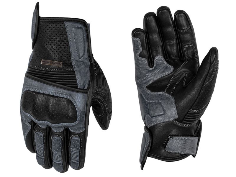 Rusty Stitches Zeke Motorradhandschuhe Herren (schwarz / grau)