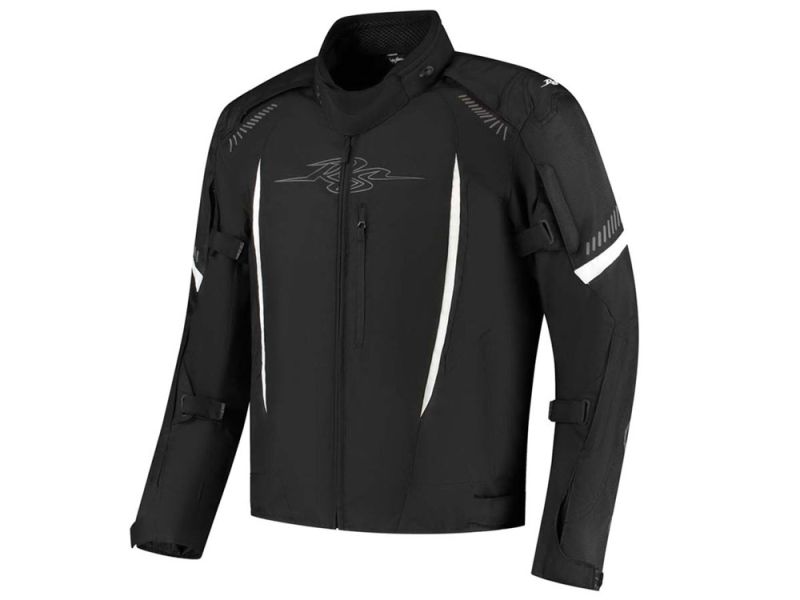 Rusty Stitches Pete Motorradjacke Herren (schwarz / weiß)