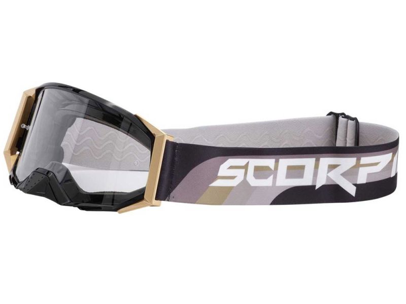 Scorpion Goggle E24 Motorradbrille (schwarz/gold)