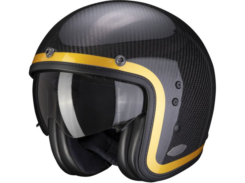 Escorpião Belfast Capacete de Jacto de Carbono Lofty (preto / carbono / ouro)