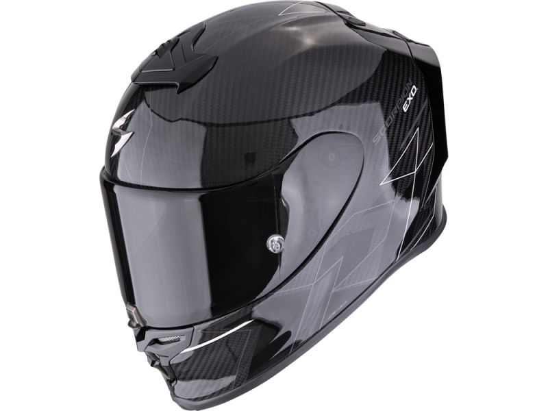 Scorpion EXO-R1 EVO Carbon Air Cynergy Motorradhelm (Schwarz/Weiß/Carbon)