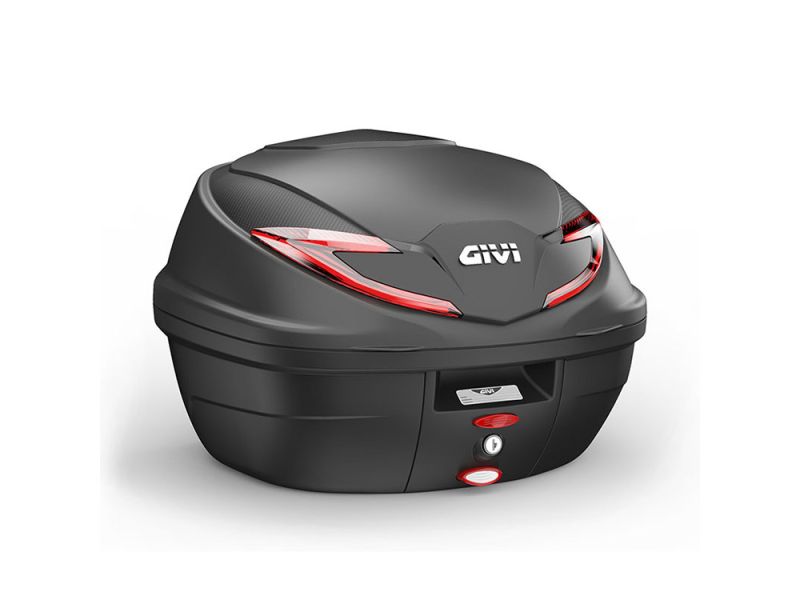 Givi B360N2 Monolock Topcase mit Platte (schwarz/aluminium/rot)