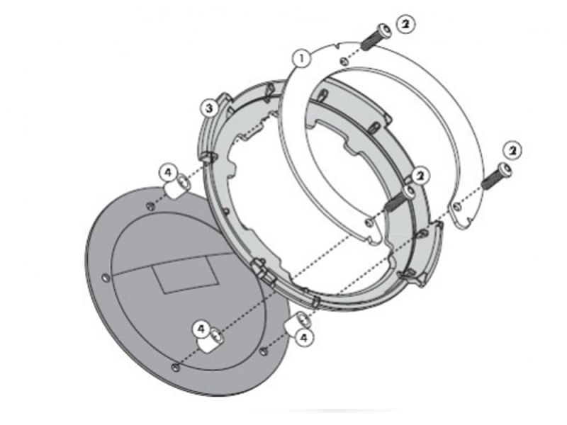 GIVI TankLock montagem BMW / Ducati / KMT (6 parafusos)