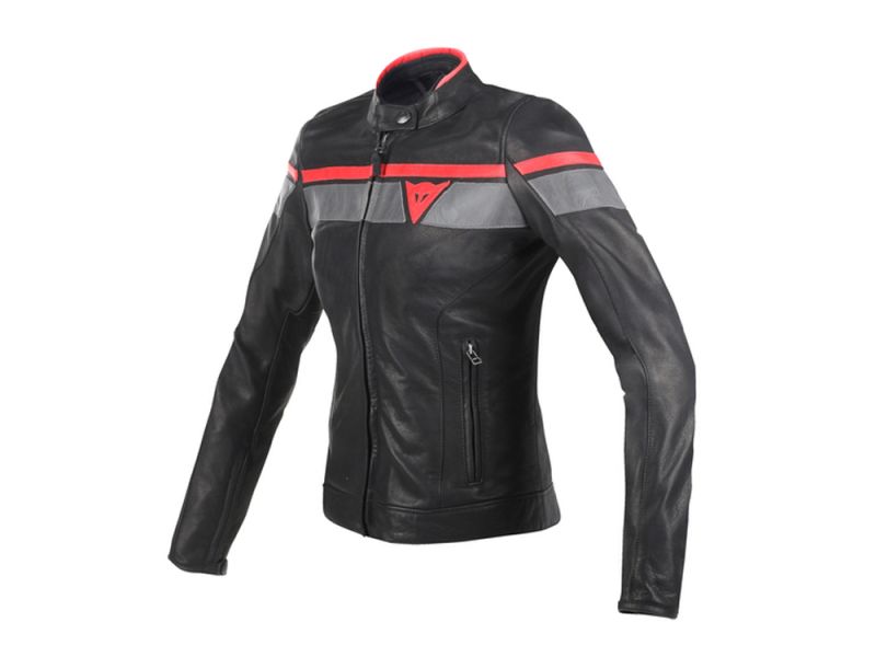 Dainese Blackjack motociclista de casaco preto (preto / vermelho)
