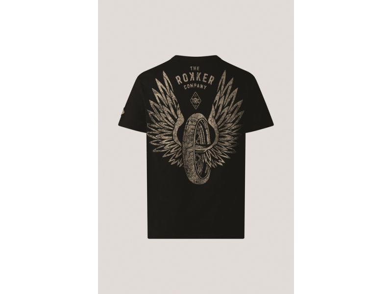 Rokker Flying Wheel T-Shirt (Schwarz)
