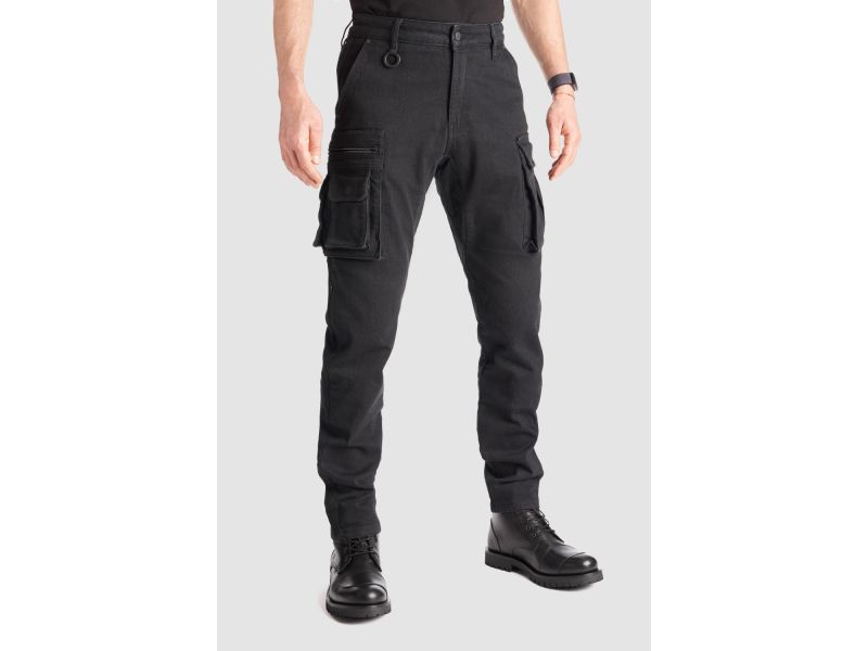 Pando Moto Desert Cargo Black Motorradjeas Kurz (Schwarz)