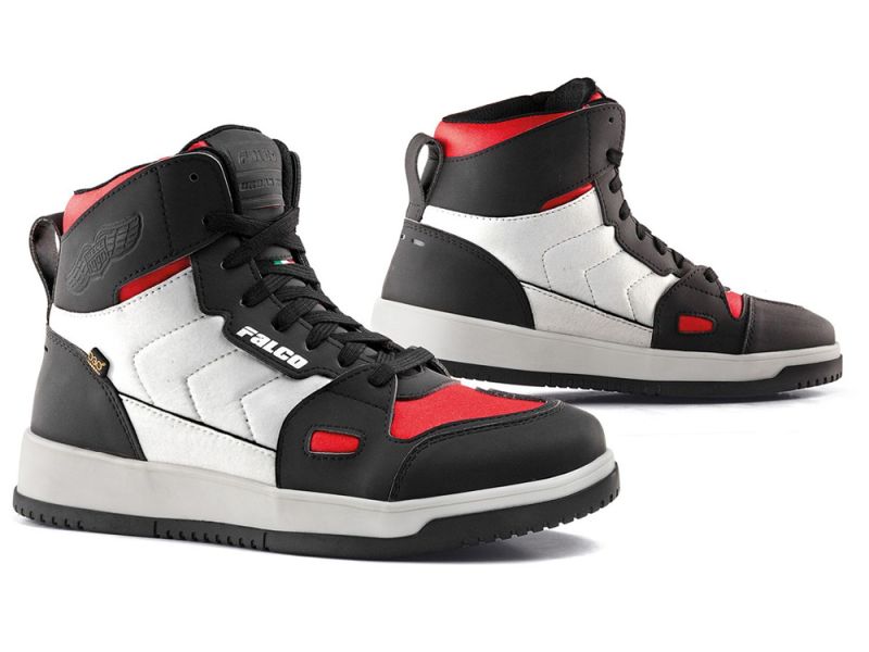 Falco Harlem Motorradstiefel Herren (schwarz/weiß/rot)