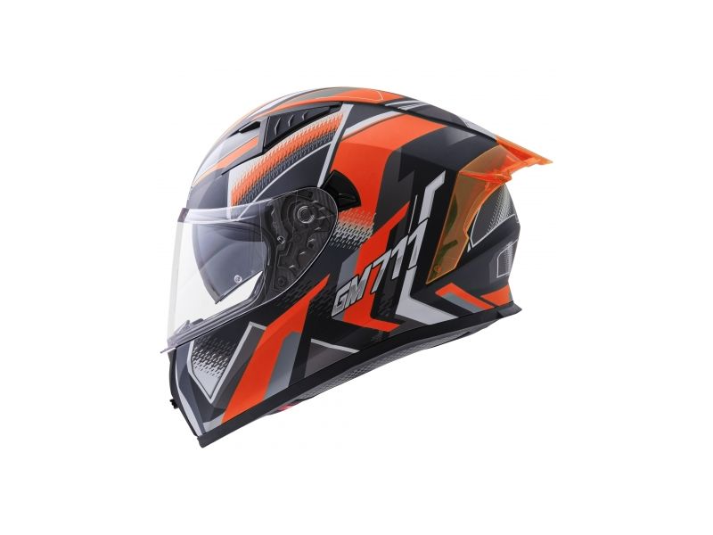 Germot GM 711 Integralhelm (Schwarzmatt/Orange)