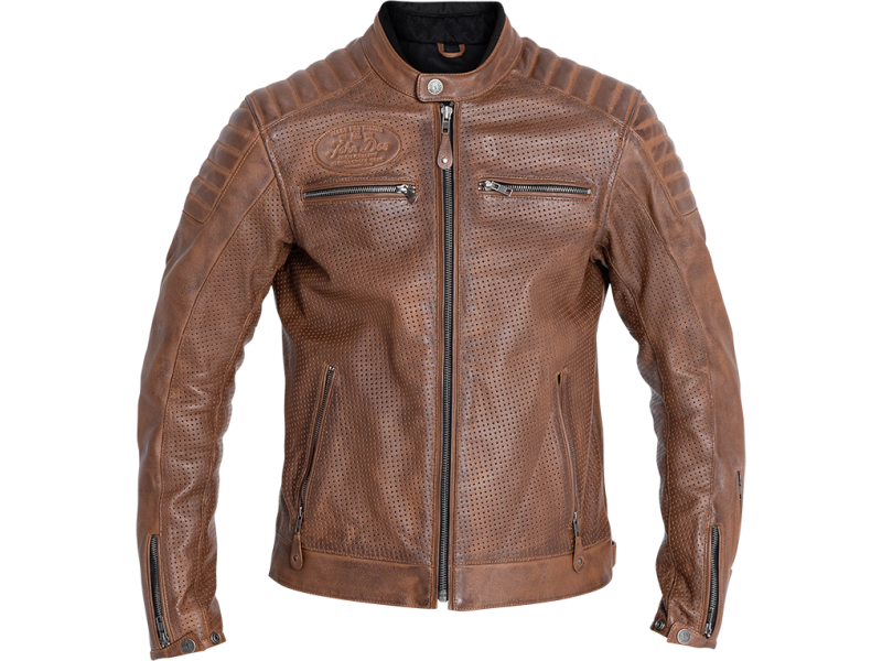 John Doe Dexter Motorrad Lederjacke Herren (braun)