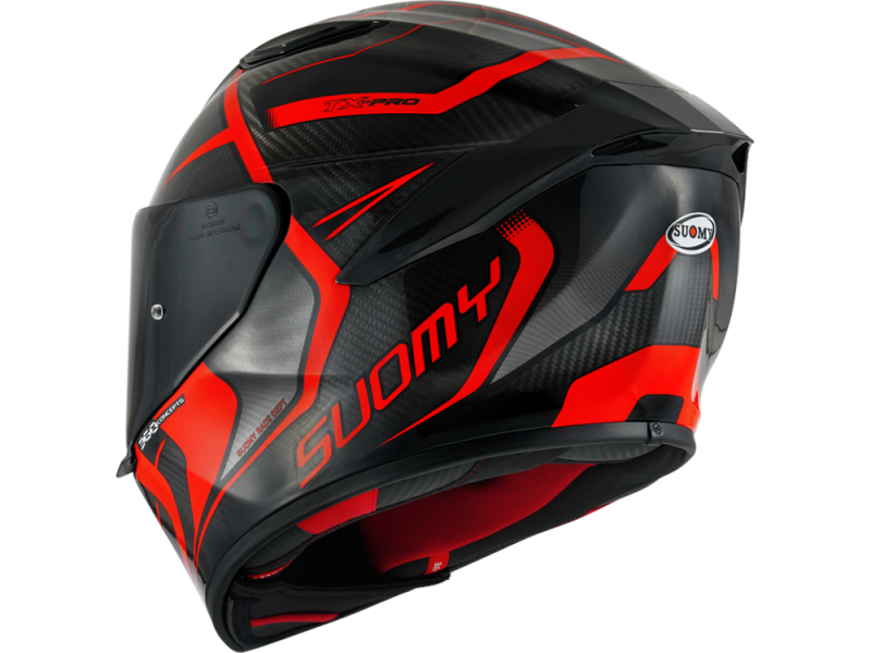 Suomy TX-Pro Carbon Advance full-face-helmet (preto / carbono / vermelho)