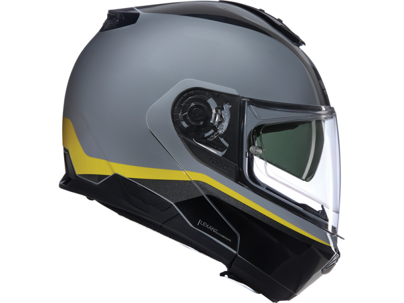 Nolan N100-6 N-Com Incognito 346 Motorradhelm (Grau/Gelb/Schwarz)