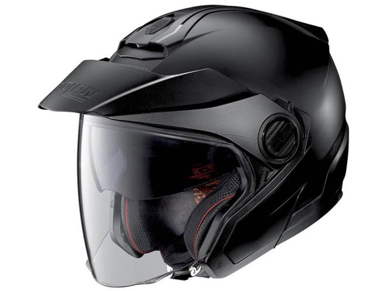 Nolan N40 / 5 GT Clássico N-Com Capacete de Motocicleta (B-Roupa | preto mate)