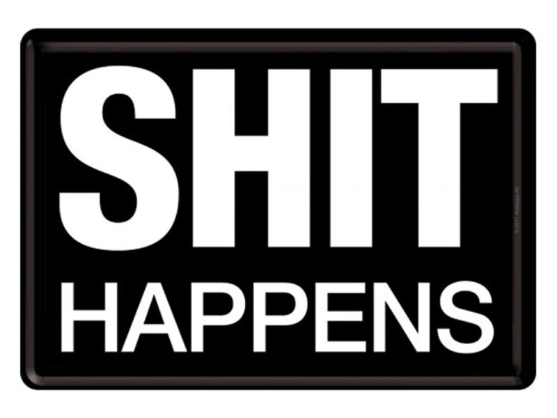 Nostalgic-Arts Merda Acontece Cartão Postal de Lata (10x14cm)