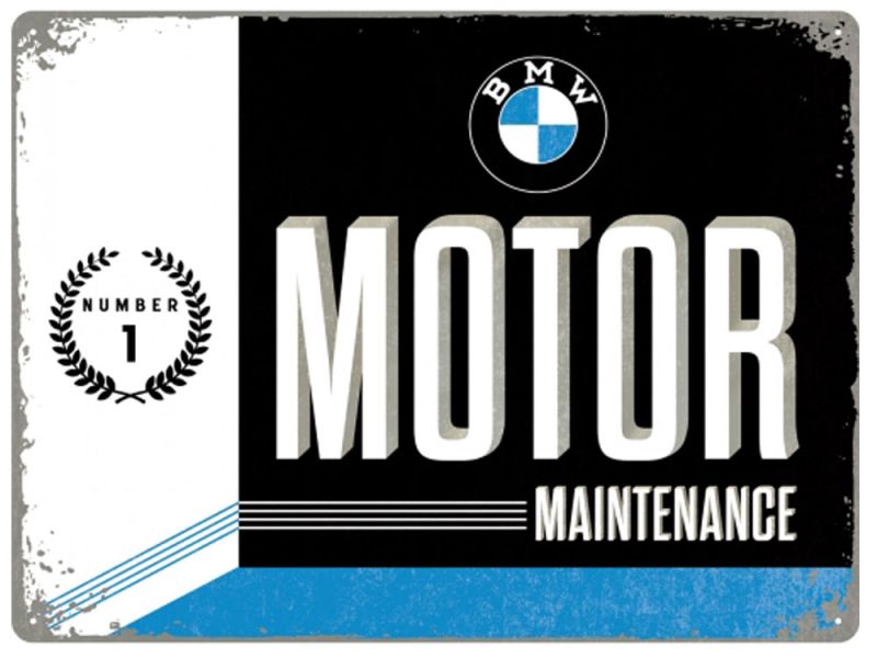Nostalgic-Arts Sinal metálico do motor BMW (30x40cm)