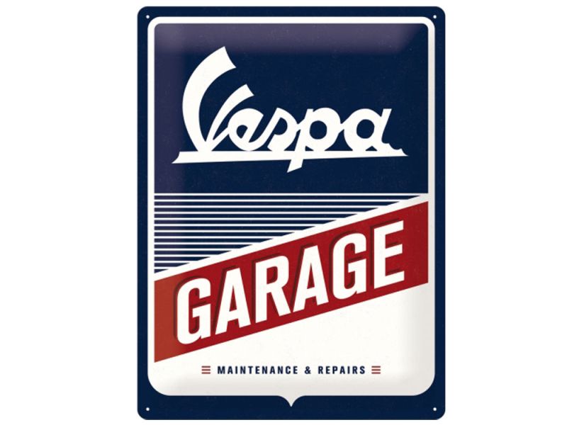 Nostalgic-Arts Sinal de lata da Garagem Vespa (30x40cm)