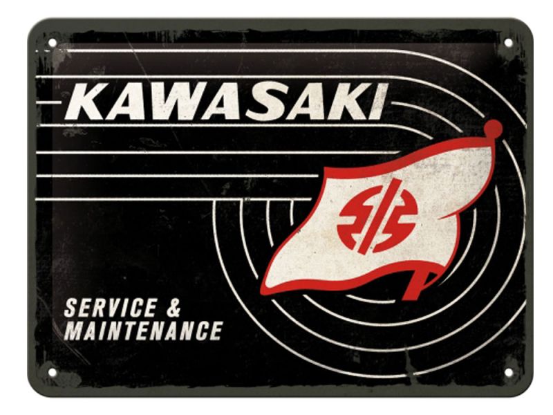 Nostalgic-Arts Logotipo do Tanque Kawasaki (15x20cm)