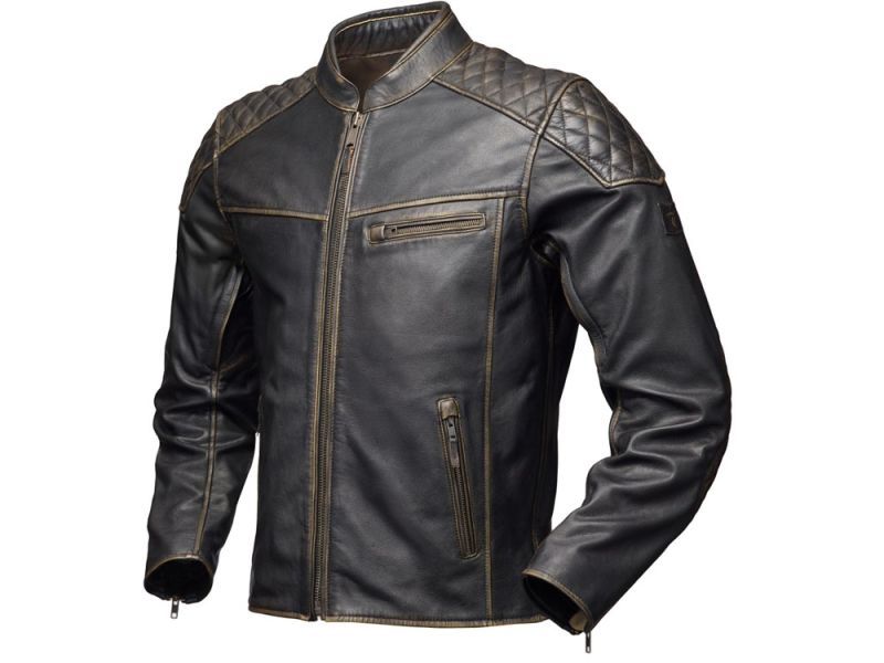 Modeka Phinix Motorrad Lederjacke (Braun)