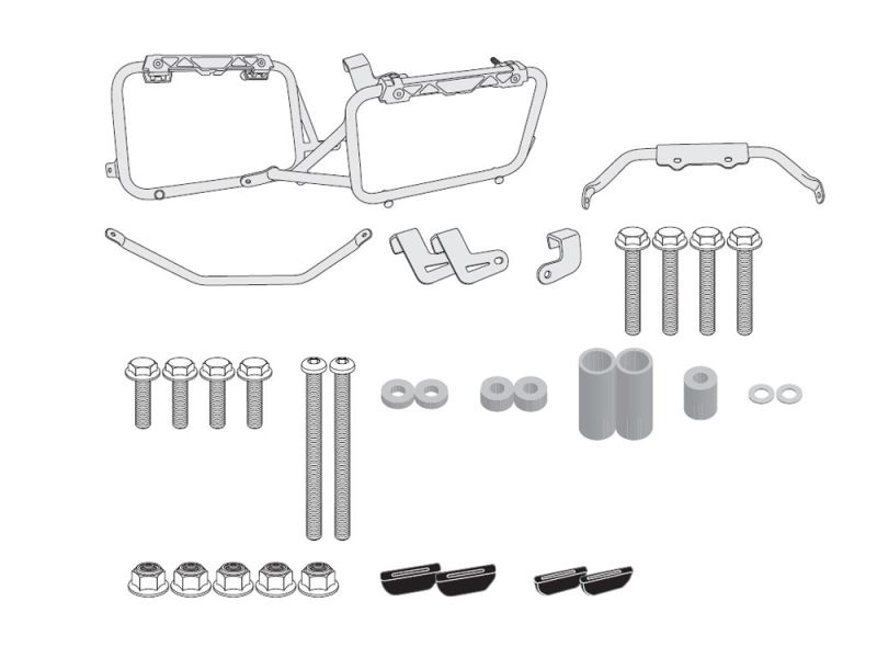 GIVI Trekker Outback pannier rack CAM Honda CRF 1000 L / LD Africa Twin (2016-)
