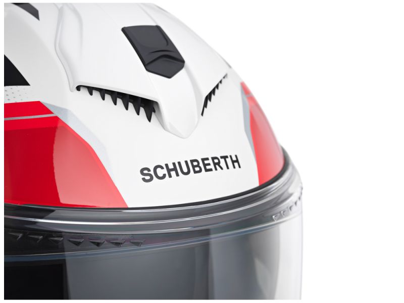 Schuberth S3 Apex Motorradhelm (Weiß/Rot/Schwarz)