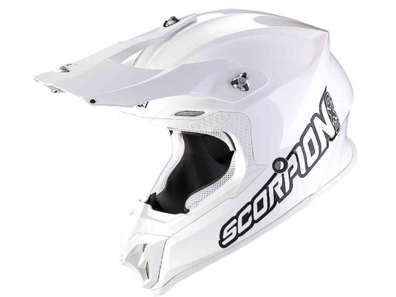 Scorpion VX-16 EVO Air Solid Crosshelm (Weiß)