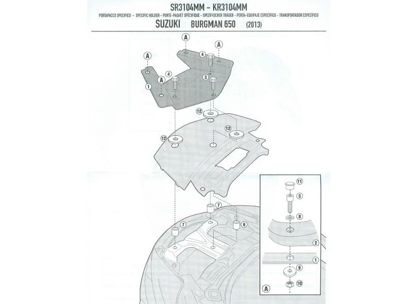 GIVI Porta-bagagens Monolock SR Suzuki AN 650 Burgman (2002-)