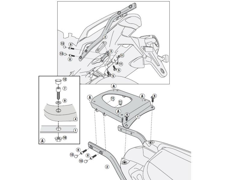 GIVI Monokey SR Bagageiro Triumph Tiger 1050 Sport (2013-)