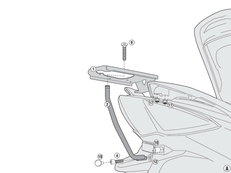 GIVI Porta-bagagens SYM GTS 300i Joymax (2012-)